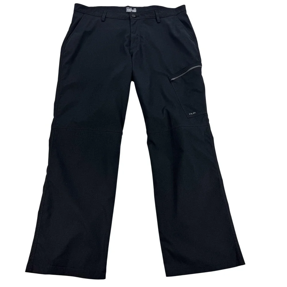 Huk Pant Mens 38 Black Performance Fishing Outdoor Athletic Pocket Outdoor 40x31